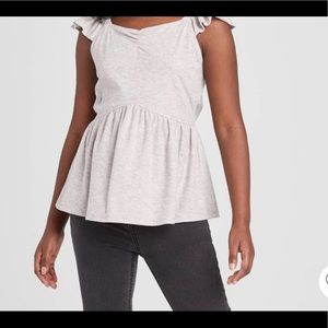 Girls’ Tie-Back‎ Peplum Tank Top